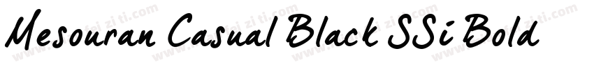 Mesouran Casual Black SSi Bold Italic字体转换